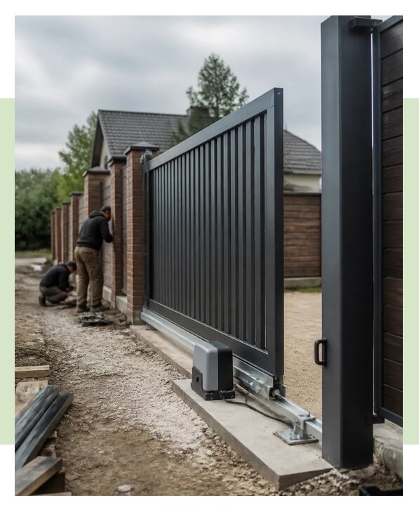 Профессиональная установка откатных ворот под ключ в Качканаре